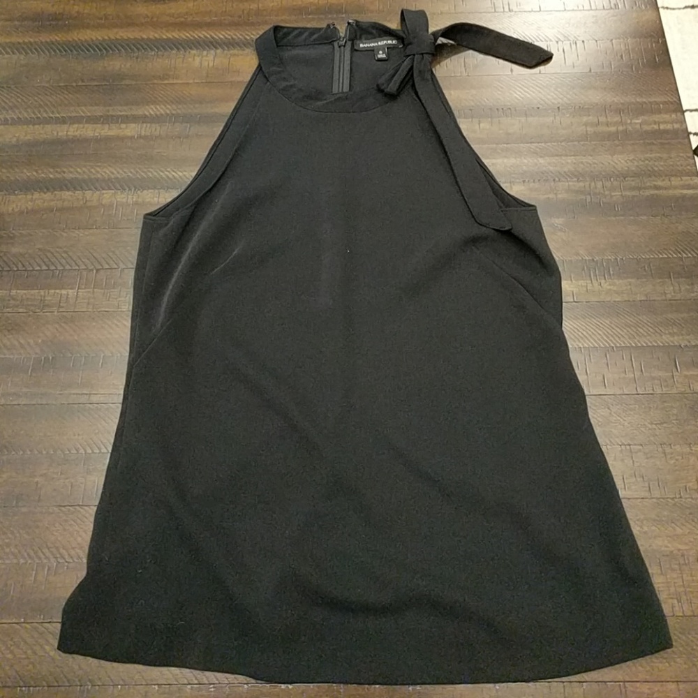 Black sleeveless blouse